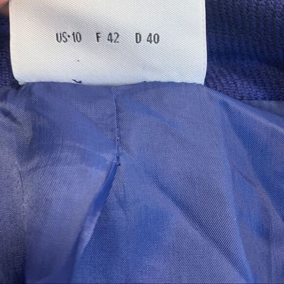 Akris Punto blue Wool blazer jacket Sz 10 NWOT - Picture 7 of 13